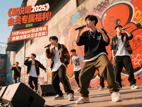 《新说唱 2025》会员专属福利！19岁rapper 挑战导师，弹幕投票决定谁晋级！