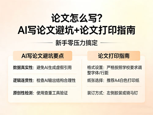 论文怎么写？AI写论文避坑+论文打印指南，新手零压力搞定