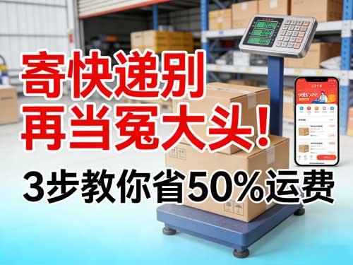 寄快递别再当冤大头!5元起寄全国,上门取件1小时达,每单省5-20元