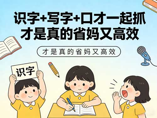 当妈3年才懂：识字+写字+口才一起抓，才是真的省妈又高效