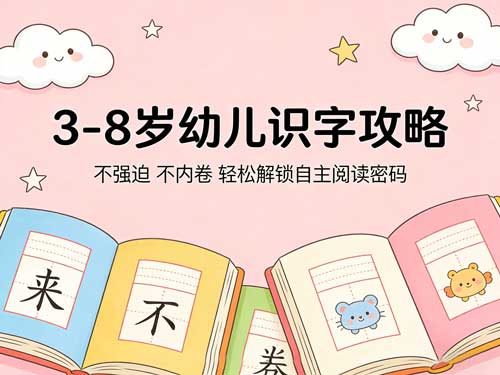 3-8岁幼儿识字攻略｜不强迫、不内卷，轻松解锁自主阅读密码
